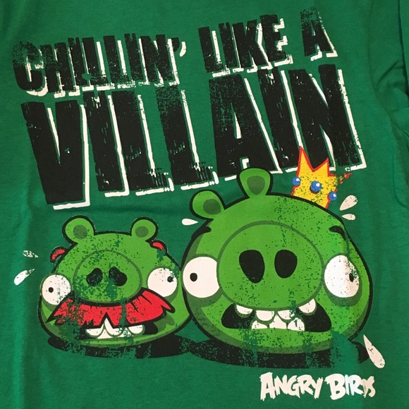 NWT: Angry Birds LS Layered-Look Graphic Tee - Picture 2 of 5